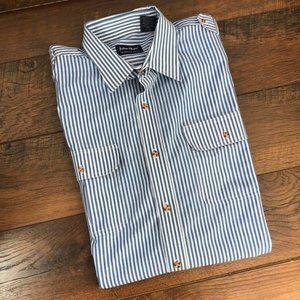 John‎ Blair Blue Striped Shirt - Size 2XL